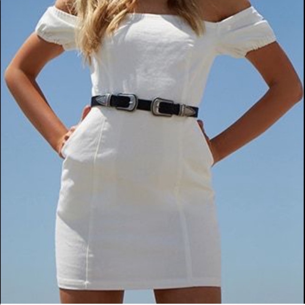 Forever 21 white denim dress